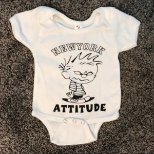 NWOT Baby onesie size Small “New York Attitude”